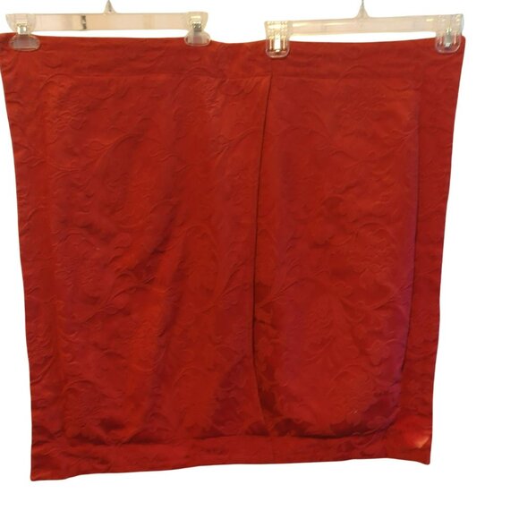 Pamela Kline Crimson Red Damask Pillow Shams Set of 2 Cotton 24x24 Square - Picture 3 of 7